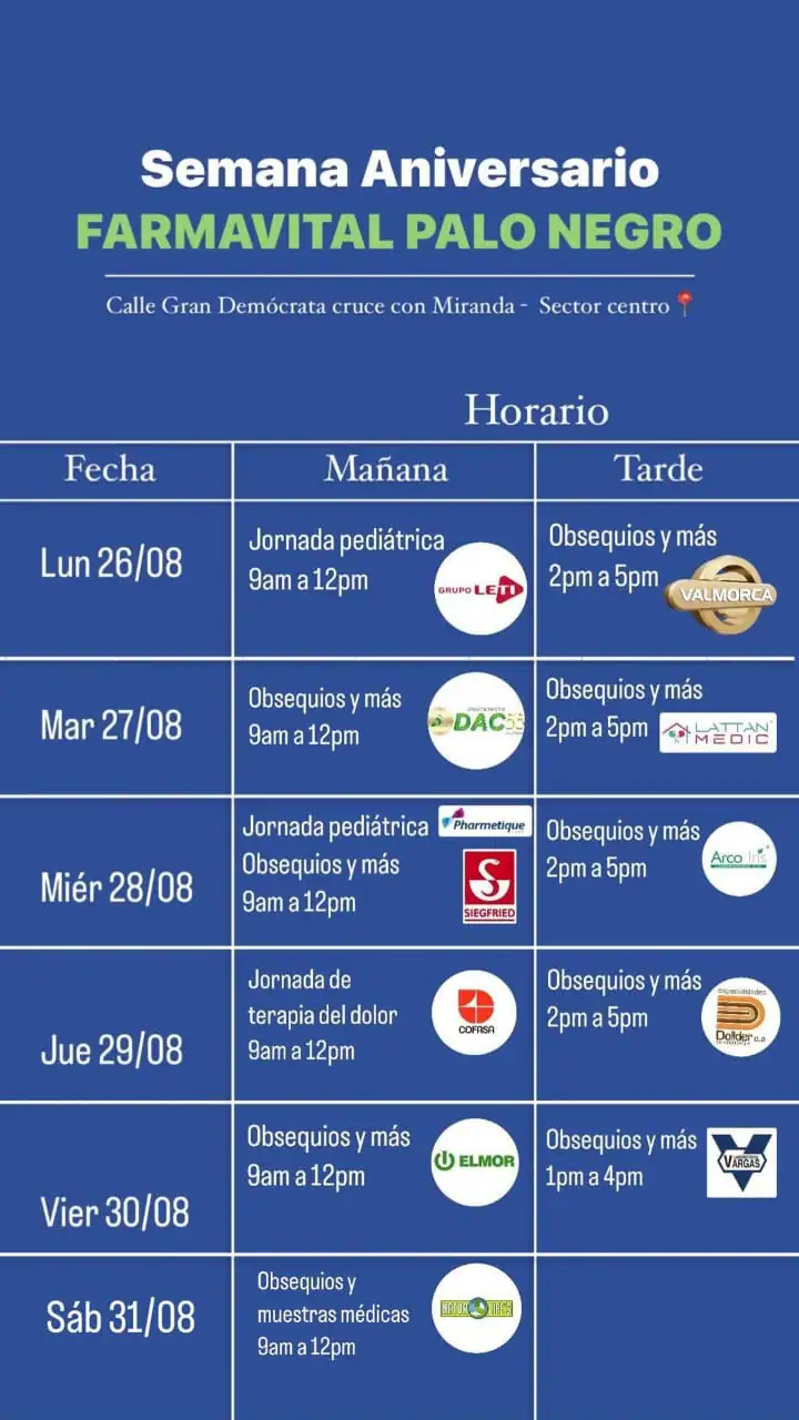 FarmaVital Palo Negro Aniversario